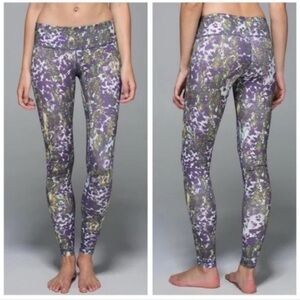 Lululemon Wunder Under Full On Lux-treme Floral Sport Pistachio Legging 6